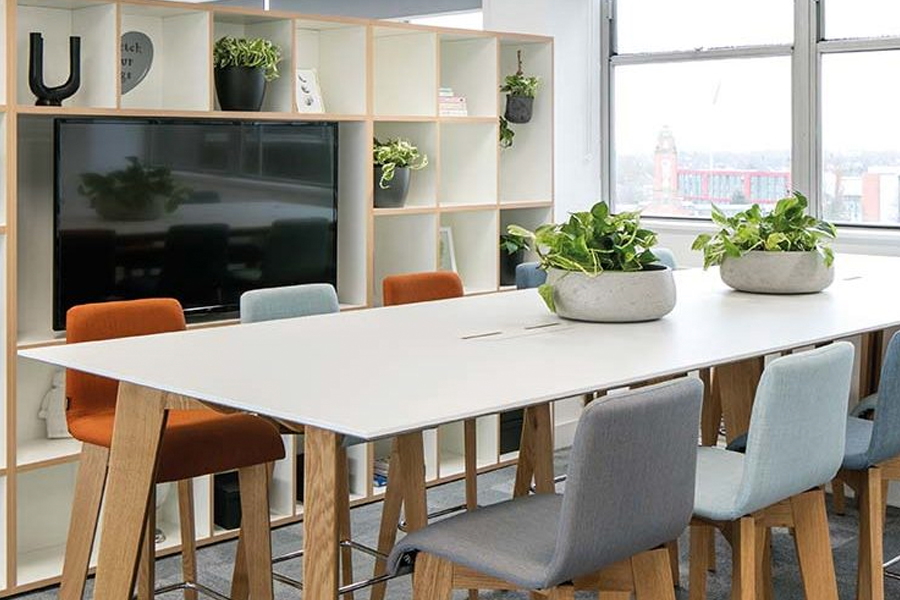 You can use living walls to create an ideal working environment for