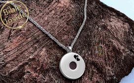 Bible Chain Silver Heart Pendant with Bible Inside My Nano Jewelry