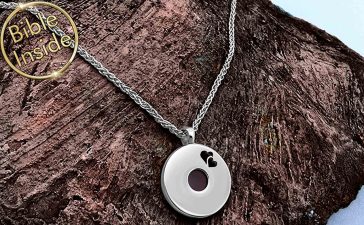 Bible Chain Silver Heart Pendant with Bible Inside My Nano Jewelry