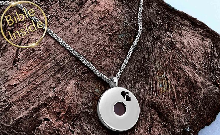 Bible Chain Silver Heart Pendant with Bible Inside My Nano Jewelry